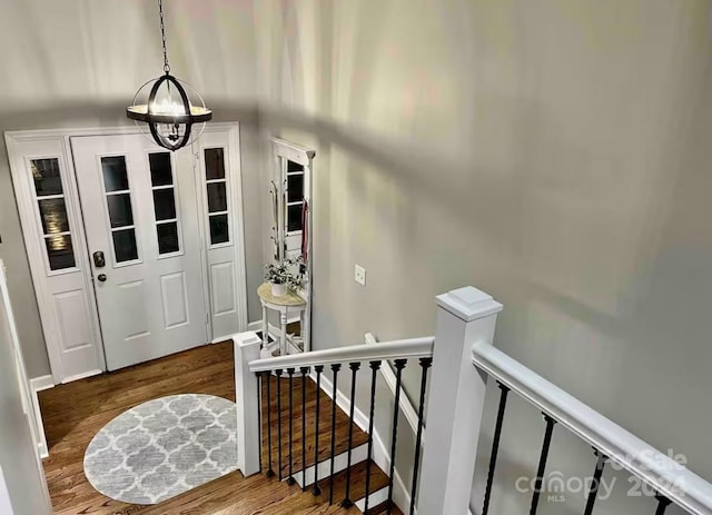 entrance foyer with hardwood / wood-style flooring