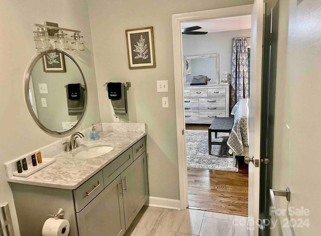 bathroom featuring vanity and tile patterned floors