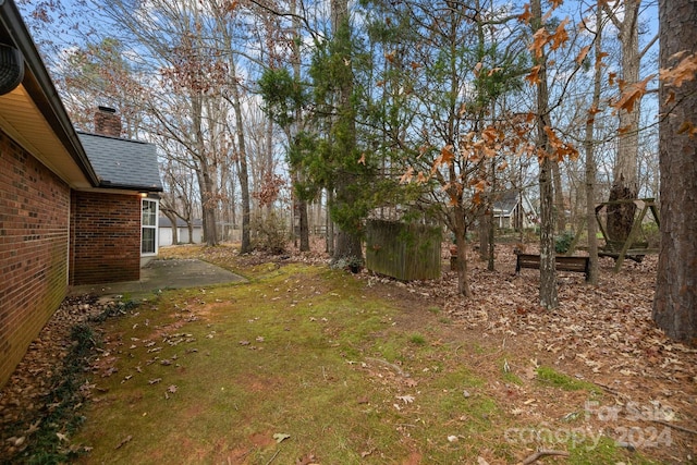 view of yard featuring a patio