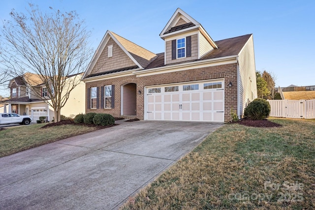 view of front of home with a front yard