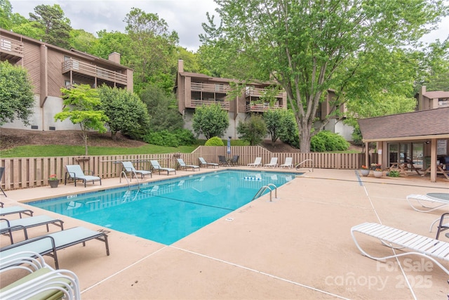 view of pool with a patio