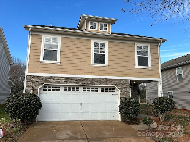 front of property featuring a garage