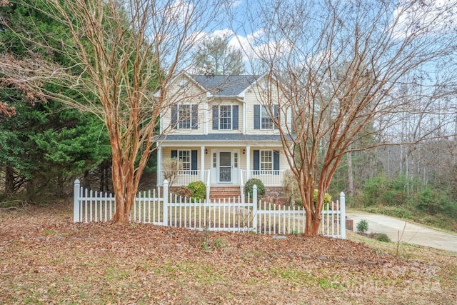 view of front property with a porch