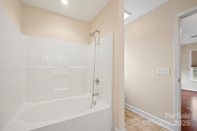 bathroom featuring shower / bathtub combination