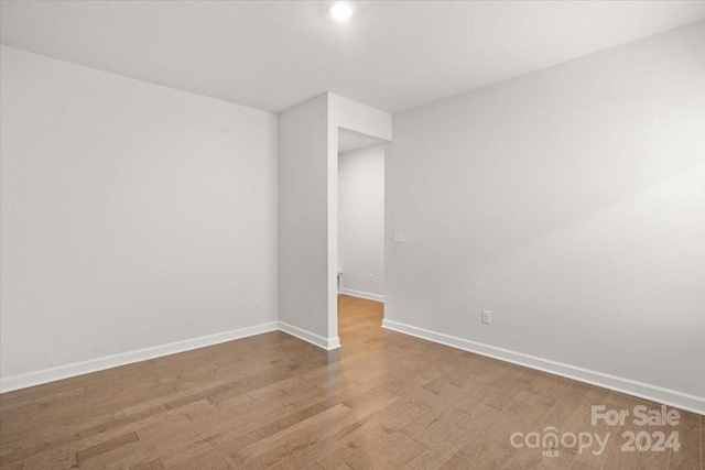 empty room featuring light wood-type flooring