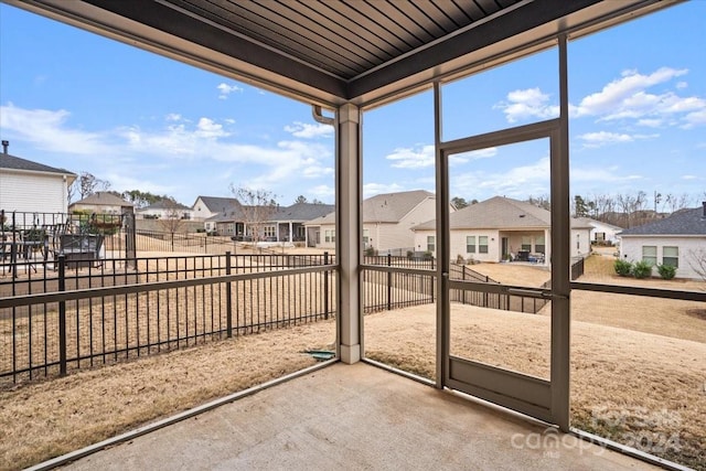 view of sunroom