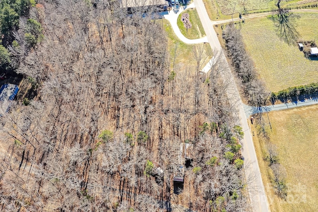 bird's eye view with a rural view