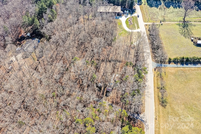 bird's eye view with a rural view