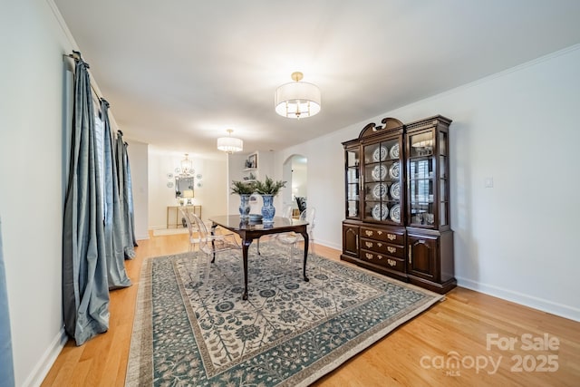 home office featuring hardwood / wood-style floors