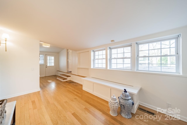 empty room featuring light hardwood / wood-style floors