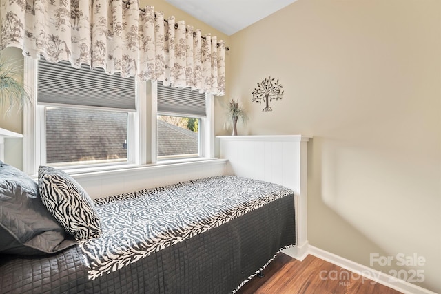 bedroom featuring hardwood / wood-style floors