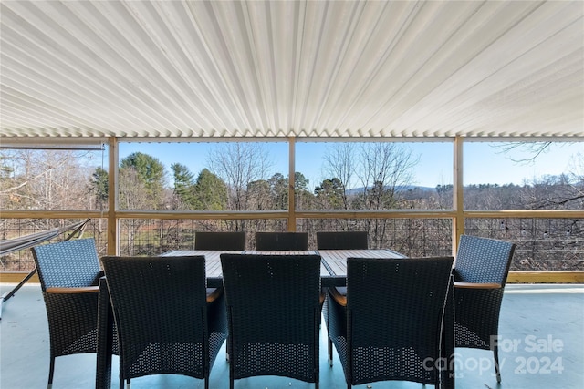 sunroom with a wealth of natural light