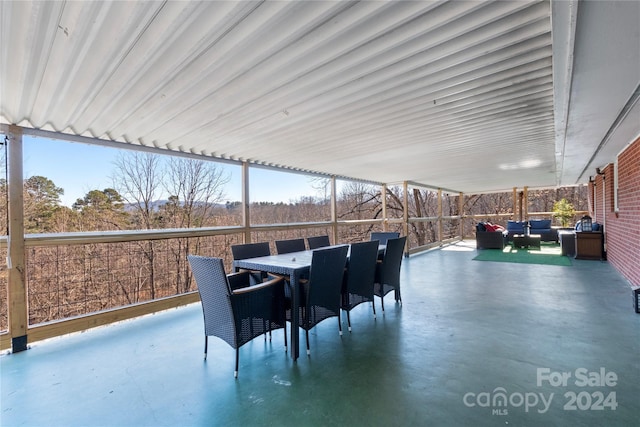 view of patio / terrace with an outdoor living space