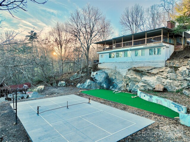 view of tennis court