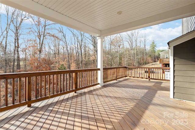 view of wooden deck