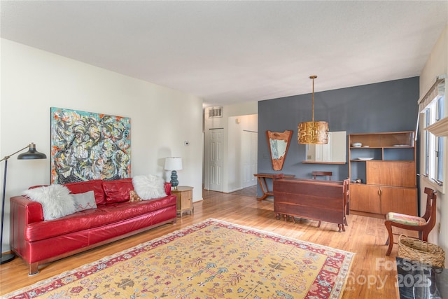 living room featuring hardwood / wood-style floors