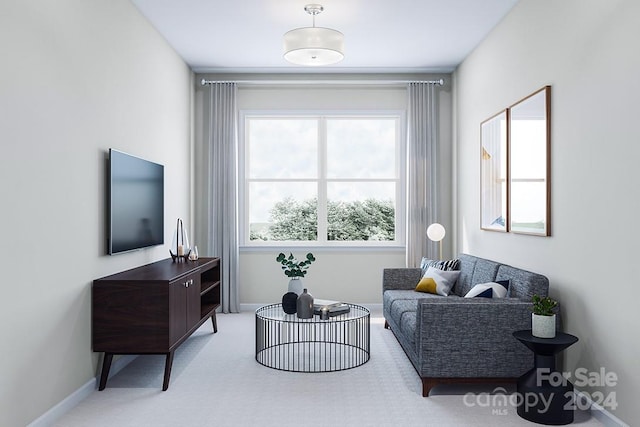 view of carpeted living room