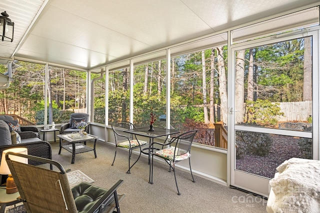 view of sunroom / solarium