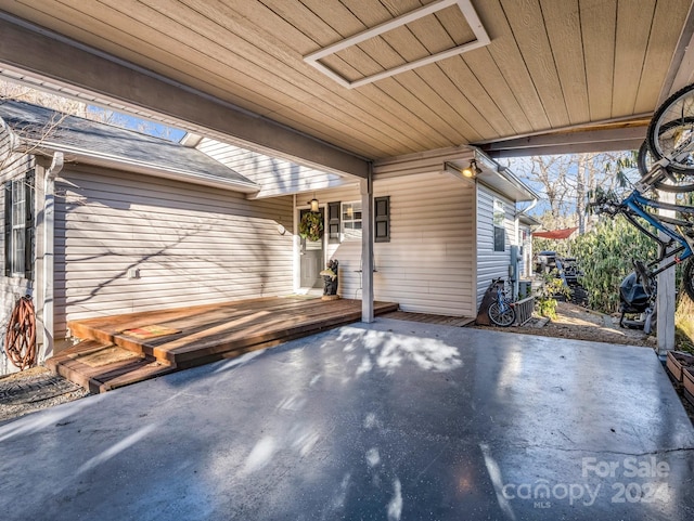 view of patio / terrace with a deck