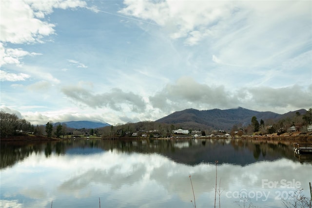 property view of water with a mountain view