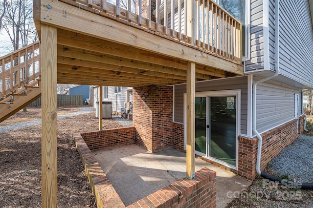 view of patio / terrace featuring central AC