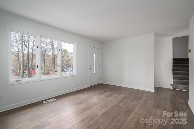 interior space with wood-type flooring