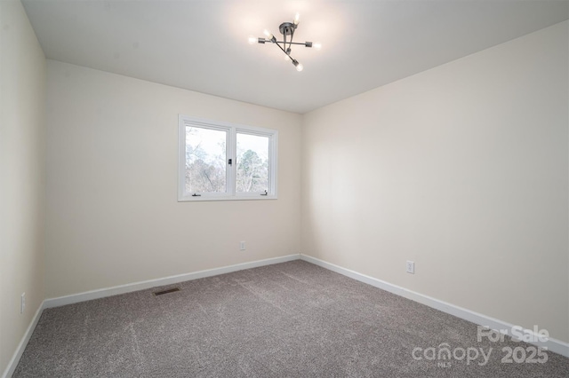 view of carpeted empty room