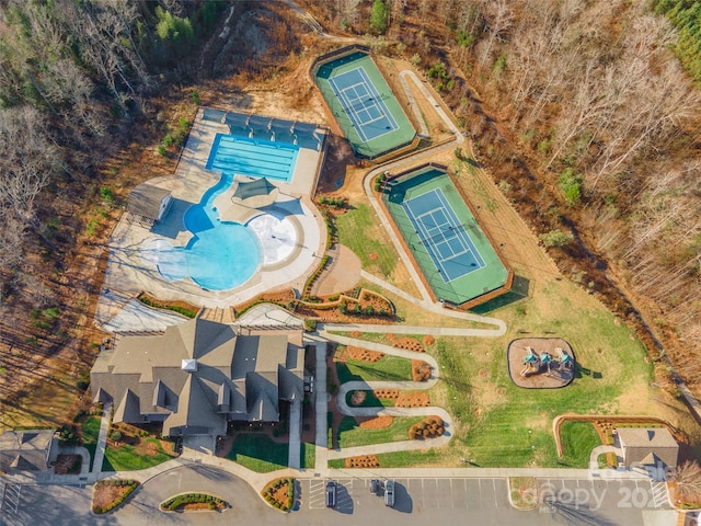 birds eye view of property