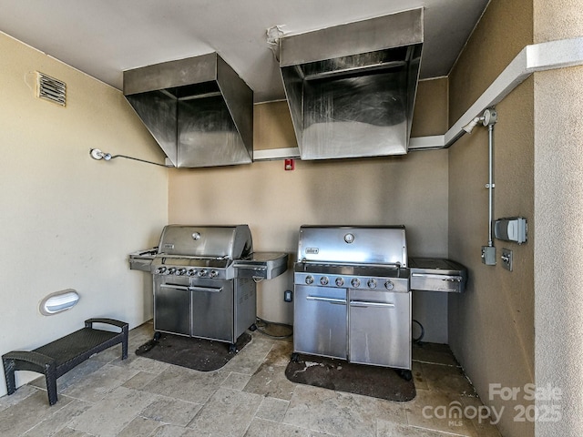 view of patio / terrace with a grill