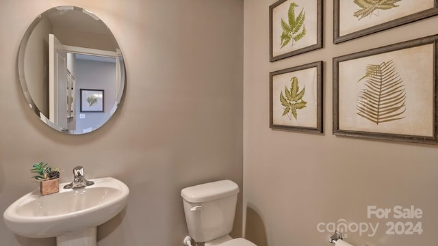 bathroom featuring sink and toilet