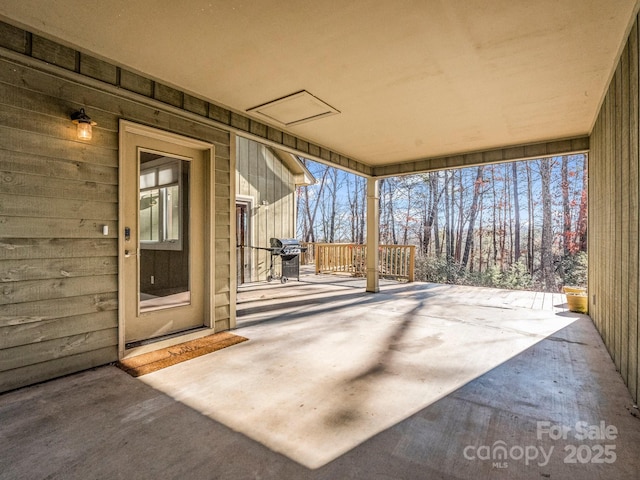 view of patio featuring grilling area