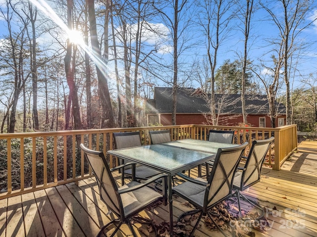 view of wooden deck