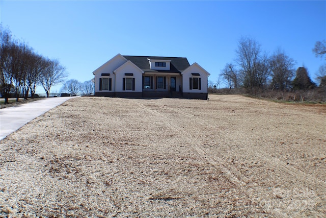 view of modern inspired farmhouse