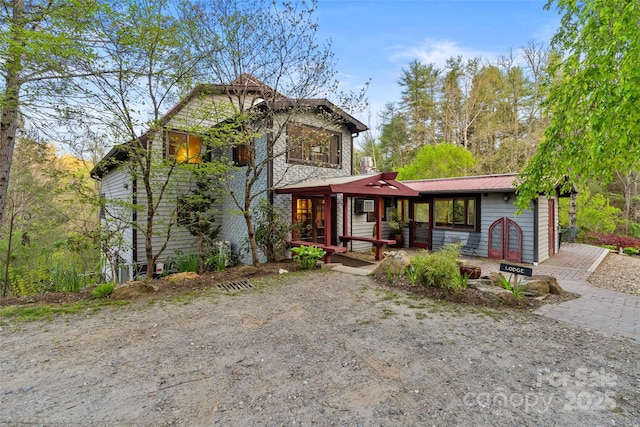 view of front of property with a porch