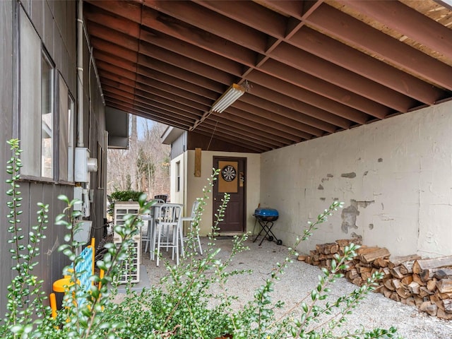 view of patio featuring grilling area