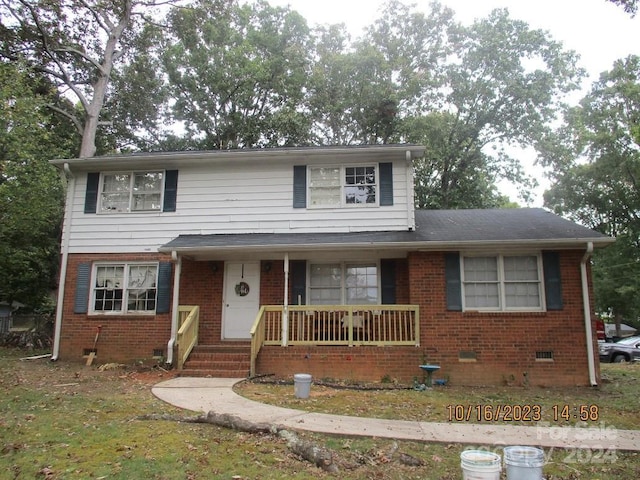 front facade with covered porch