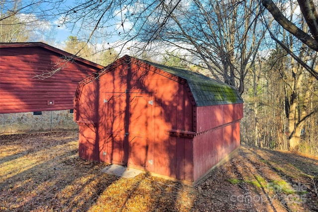 view of outdoor structure