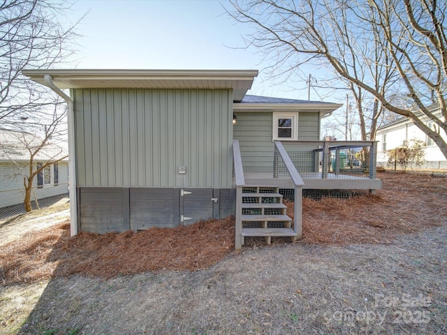 exterior space with a deck