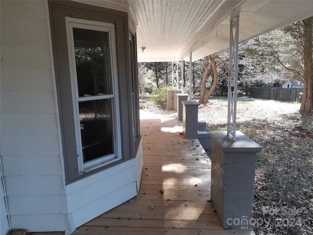 view of patio featuring a porch