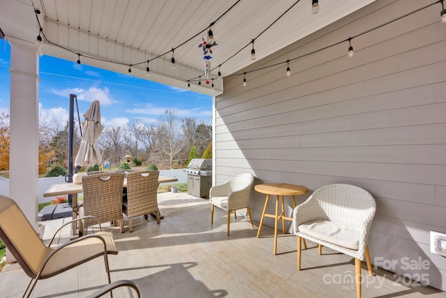 view of patio with grilling area