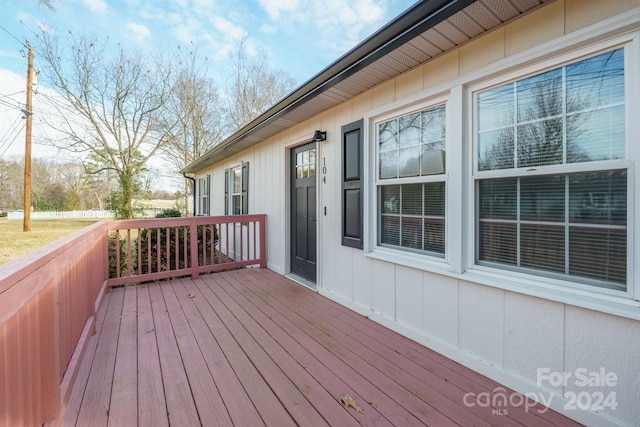 view of wooden deck