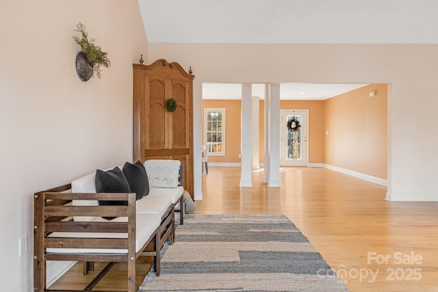 interior space with light wood-type flooring