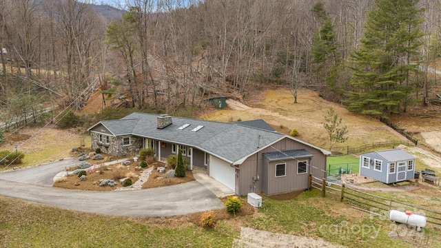 53 Jump Cove Rd, Weaverville, NC 28787 - view from above of property with a heavily wooded area