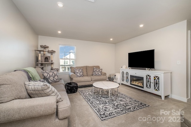 view of carpeted living room