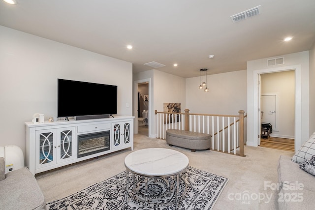 view of carpeted living room