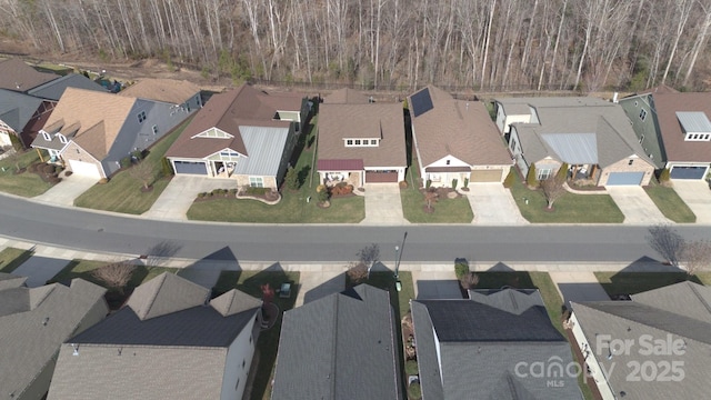 aerial view featuring a residential view