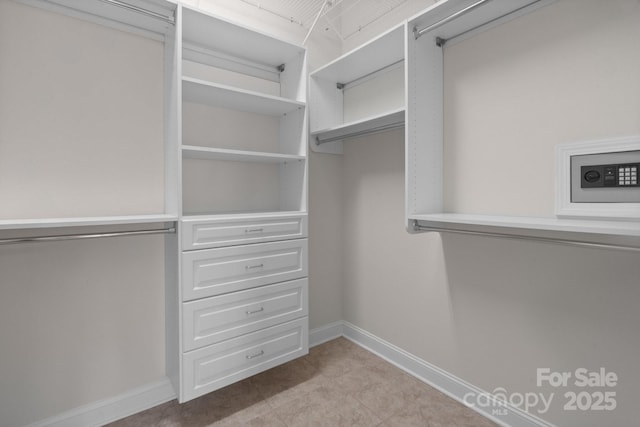 view of walk in closet