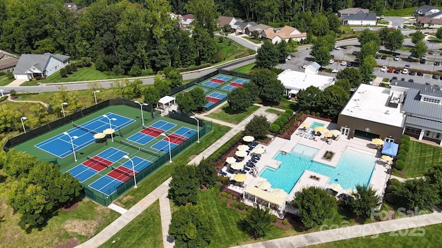 birds eye view of property featuring a residential view