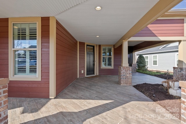 view of patio with covered porch