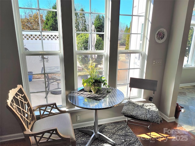 view of dining space